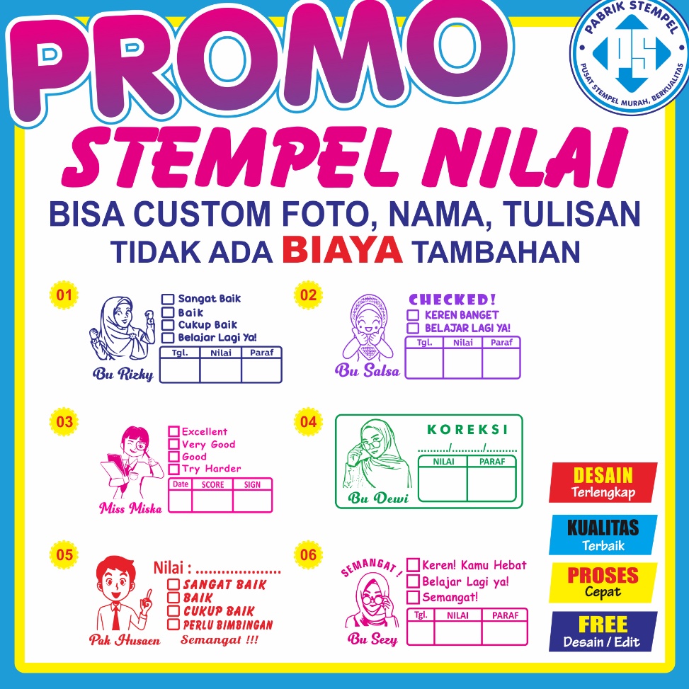 

[KL6] Stempel Nilai Guru / Penilaian / Koreksi / Checked / Reward sqk7u