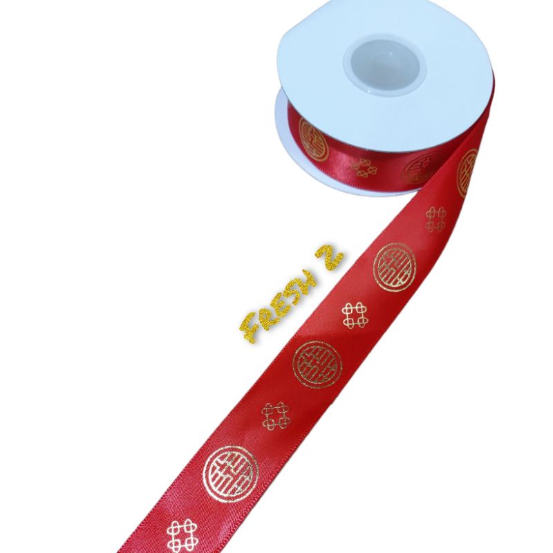 

pita sangjit merah bahan satin / pita shungxi / pita satin