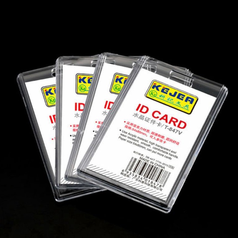 

8.8 FLASH SALE Holder Id Card Acrylic Id Card 2 sisi Tempat Kartu Id Card Member Name Tag Acrylic 2 Muka By KEJEA