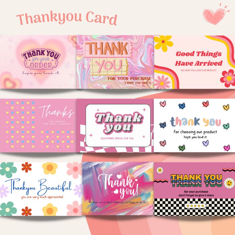 

[ISI 30PCS]Cute thank card / Cute thank card custom / Thankyou card