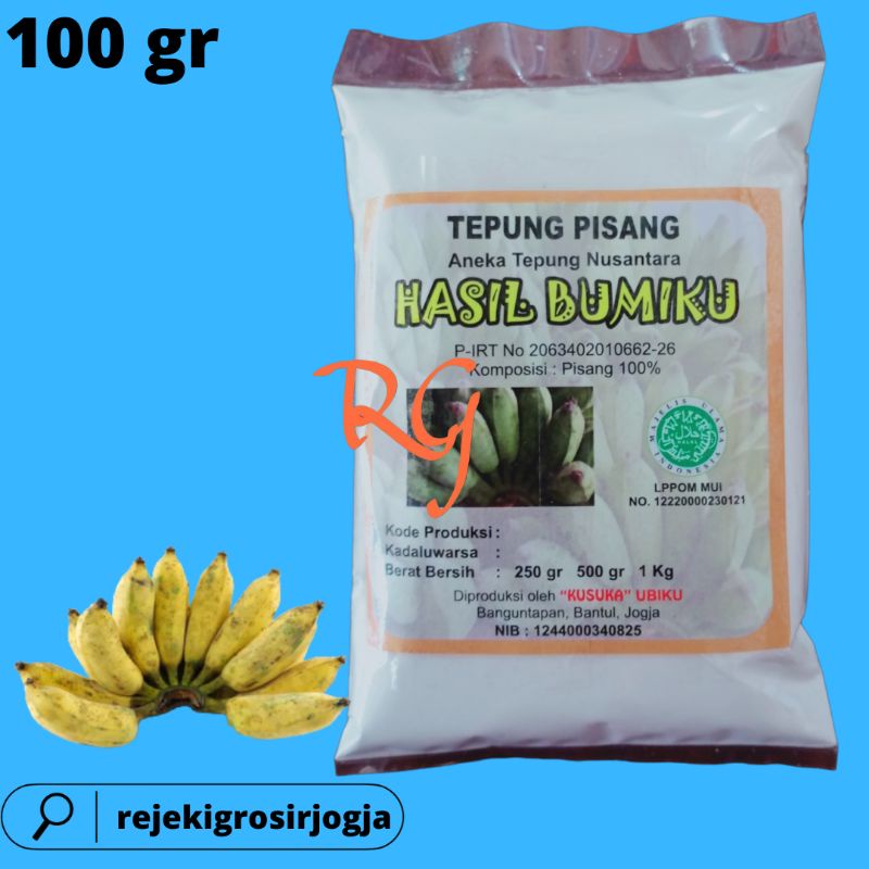 

Tepung Pisang Organik kemasan 100 GRAM