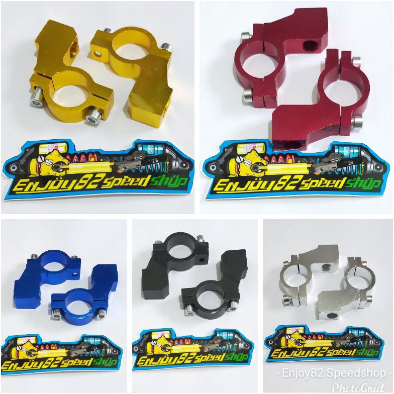 (I♥G1✪] Harga Sepasang Breket Spion Bracket Dudukan Spion Kiri kanan Cnc Universal Drat 14 Honda bau