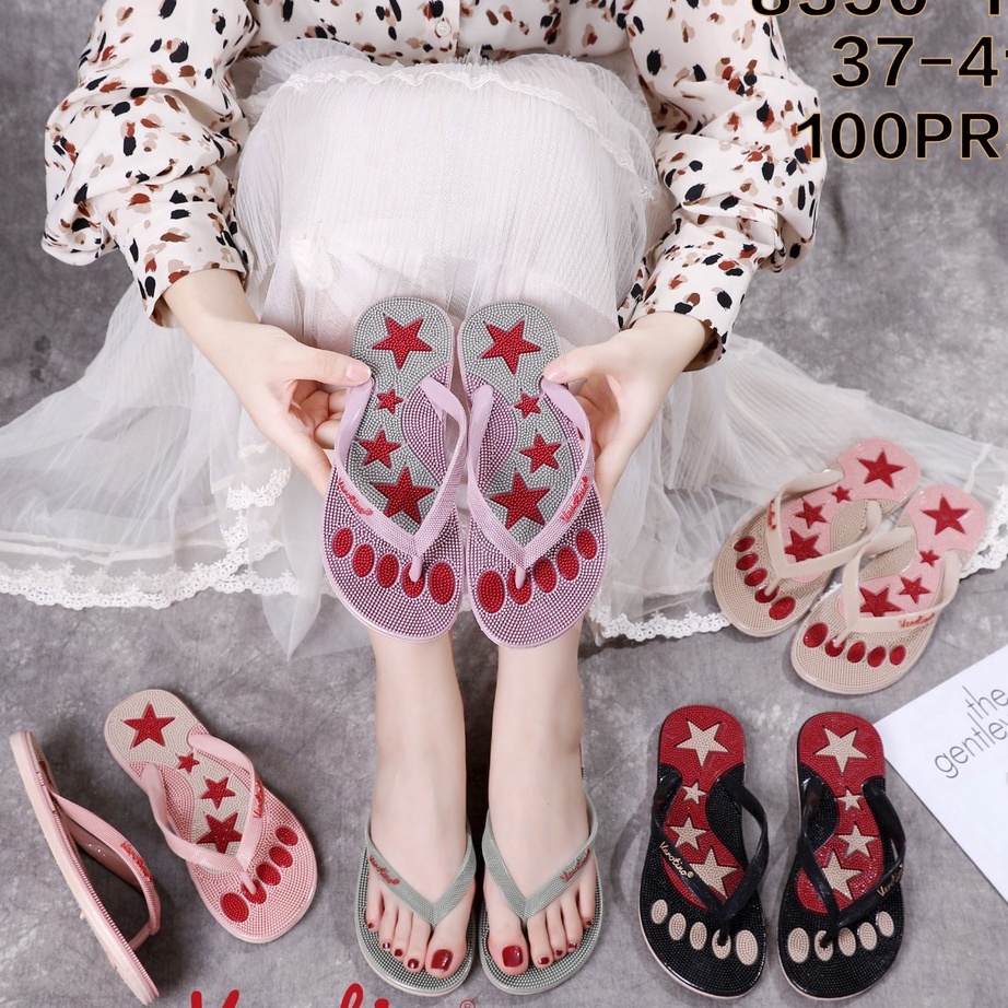 h6✺Grosir❀ Motif baruuu...Sandal jepit A725 - Sandal rematik motif bintang( Merk Youth Balance impor