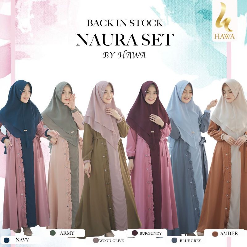 NAURA SET DRESS By Hawa Ready Stock