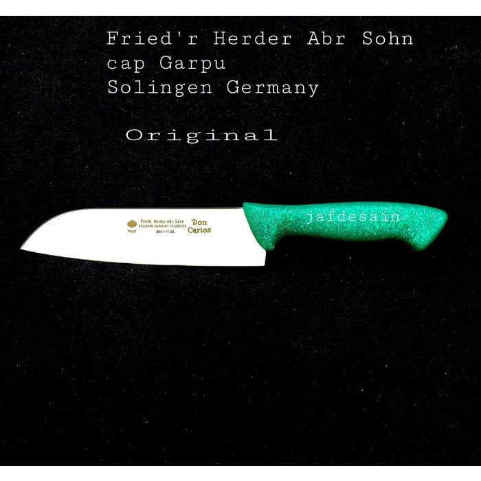 Pisau dapur Santoku cap Garpu 7" Original Solingen Jerman ORIGINAL
