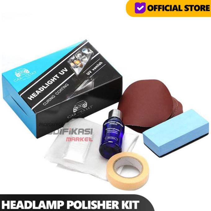 PEMBERSIH LAMPU HEADLAMP MOBIL MOTOR KUSAM MENGUNING RESTORER KIT 30ML BNYU95