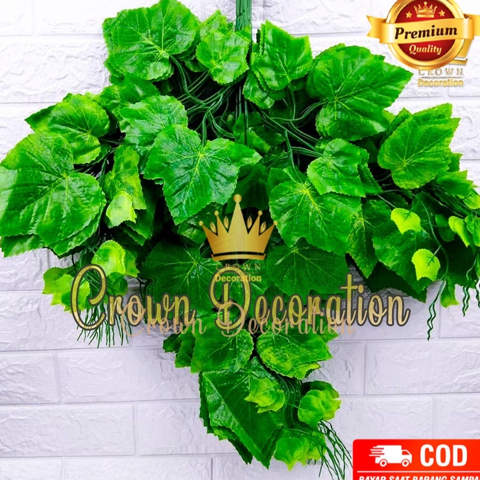 ❤[PROMO ⚡ALE]❤ [ 1 Lusin PROMO ] Daun Anggur Plastik Dekorasi Artificial - Lusinan/palsu/dekoran/imp
