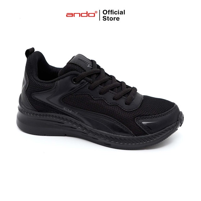 Ando Official Sepatu Sneakers Cy-7 Remaja - Hitam/Hitam