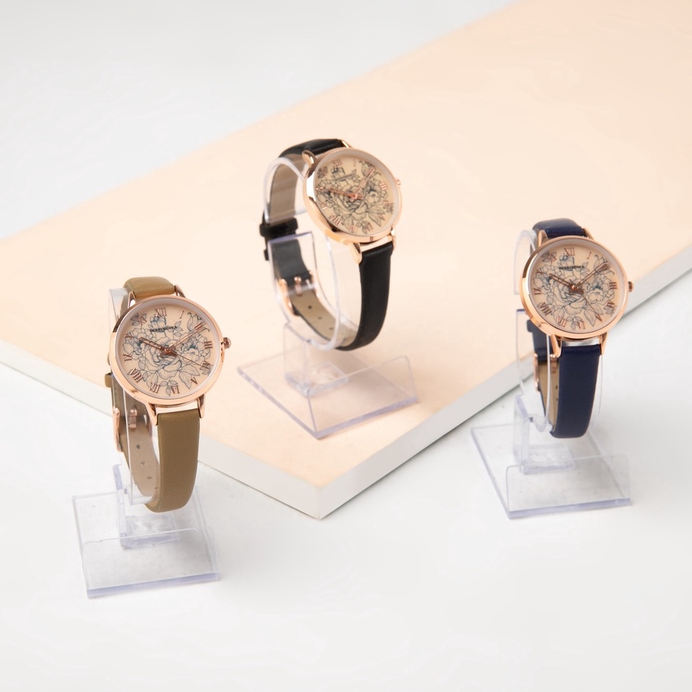 Termurah| Berrybenka - Jam Tangan Kulit Wanita Sofia Cilia Floral
