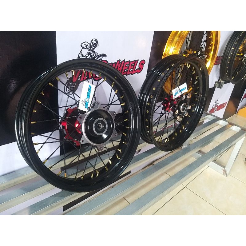 WHEELSET VELG PELEK RODA SUPERMOTO HONDA CRF 150L RING 17