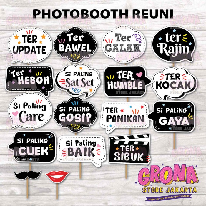 Reuni Fun Props Photobooth Property Reuni Acc Foto Properti Photobooth