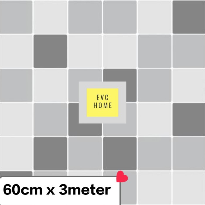 Terlaris Wallpaper Lantai Kamar Mandi / Sticker Dinding Serbaguna Anti Air 3D