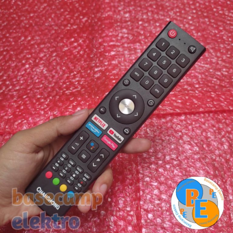 [Art. B58C] Remote TV CHANGHONG Android TV 100% Original Support Bluetooth Google Voice Assistant Re