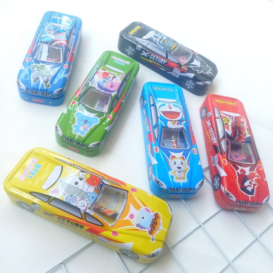 

TEPAK PENSIL TEMPAT PENSIL KALENG EL MOBIL 2IN1 MOTIF KARAKTER LUCU KOTAK PENSIL
