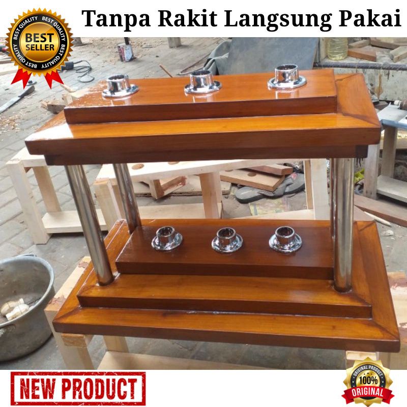 

TEMPAT BENDERA TERBARU 3 LUBANG. WARNA NATURAL. TANPA TIANG