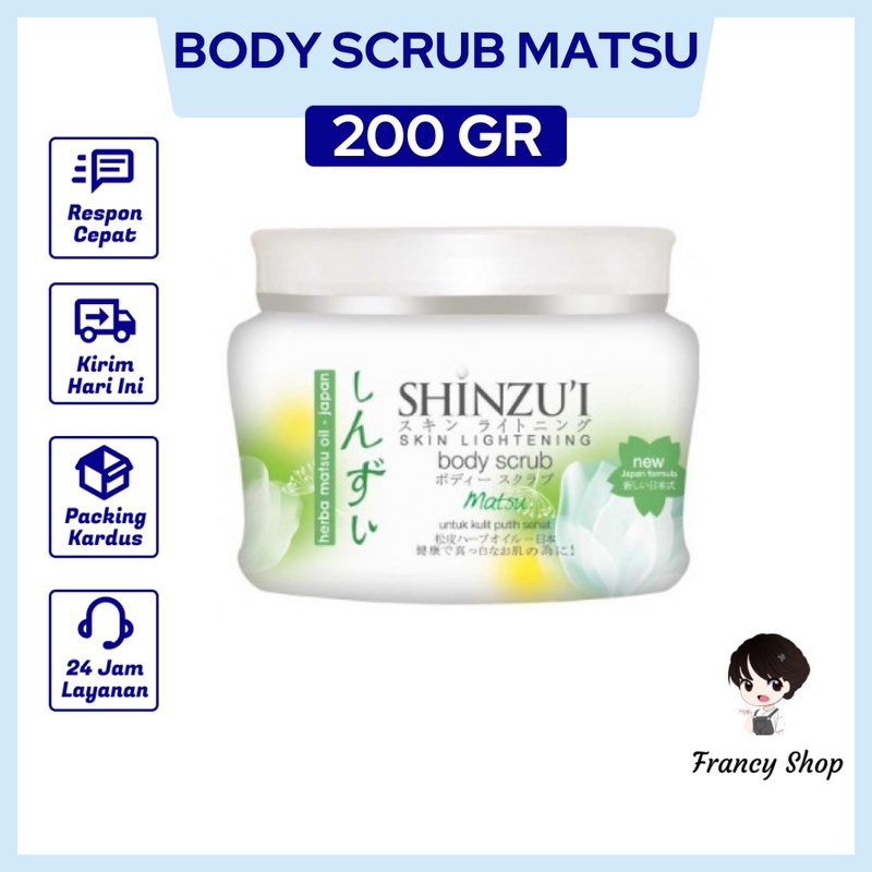 Shinzui Matsu Skin Lightening Body Scrub Lulur 200 gr