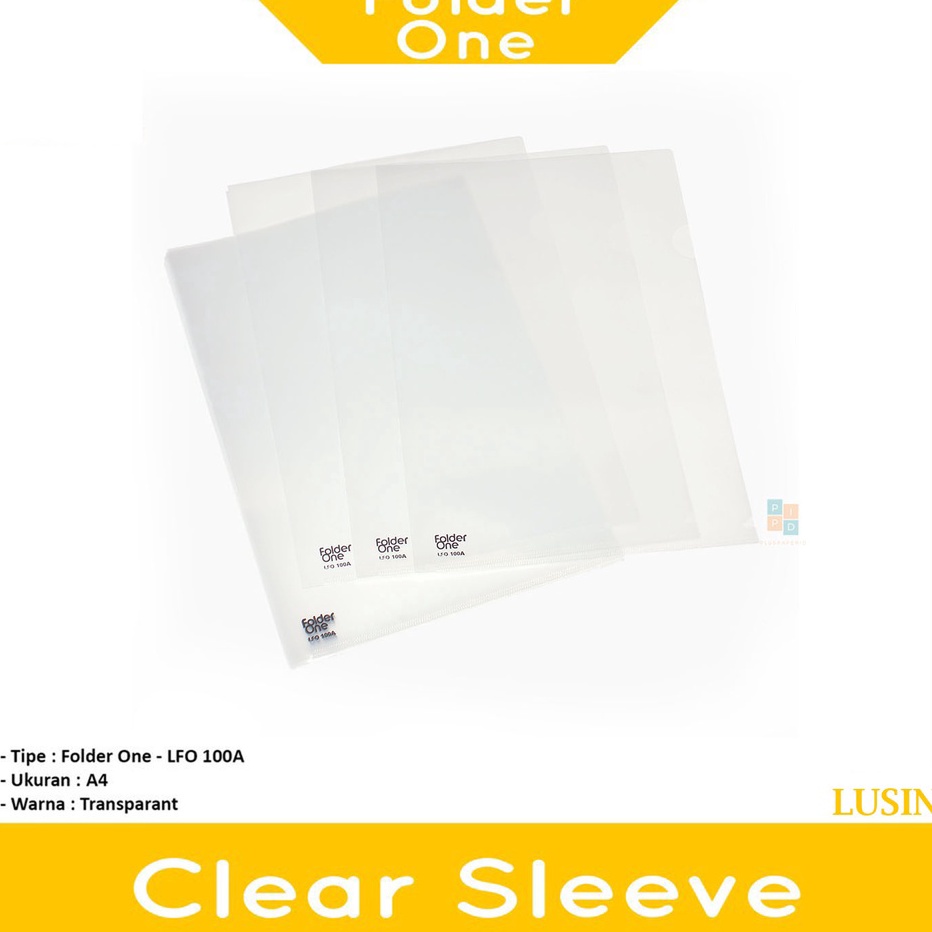 

➩Sale❆➩ 88MWM Folder One - Map L Bening Transparent A4 Warna - Lusin W99 Laris