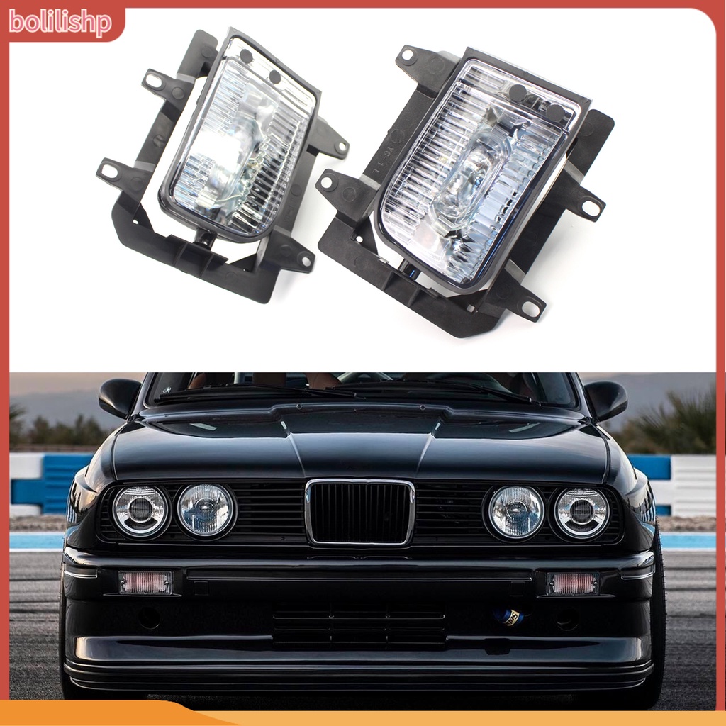 &lt;Bolilishp&gt; Bezel Lampu Kabut Depan Kiri Kanan Pengganti Untuk Bmw E30 63171385945 / 63171385946