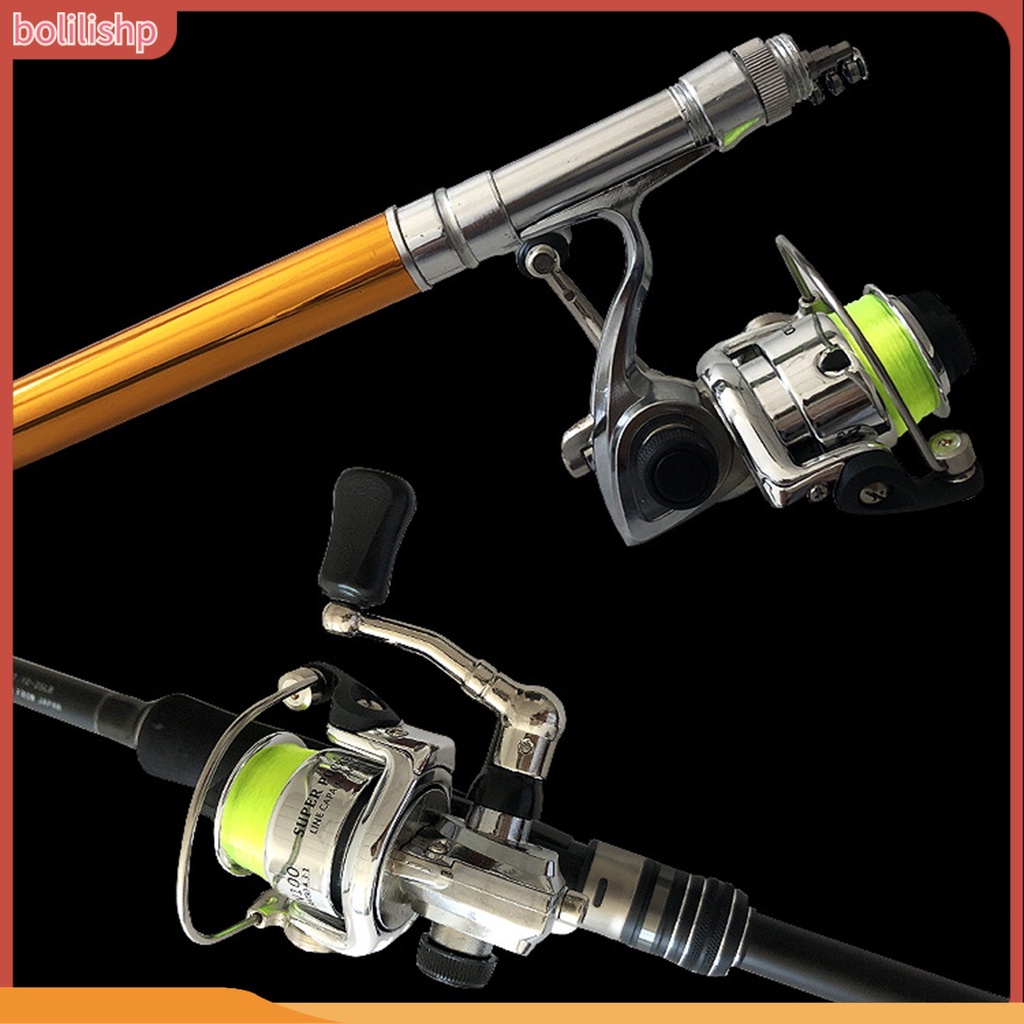 &lt;Bolilishp&gt; mini Fishing Reel Kekuatan Tinggi Lempar Stabilitas Anti-bombing Angling Metal 100type Spinning Reel Dengan Garis Memancing Luar Ruangan