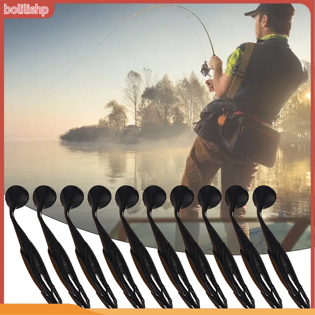 [Bolilishp] 10pcs/bag 9.5cm/6g Umpan Buatan Dengan Cepat Mengumpulkan Ikan Simulasi Sparkling Angling Plastik Tubuh Lembut Molusk Memikat Untuk Memancing