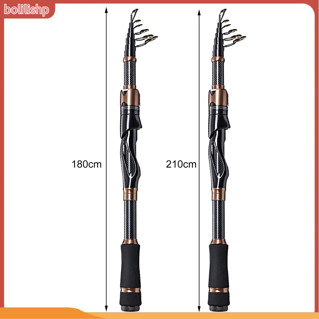 [Bolilishp] leo Lure Rod Telescopic Kokoh Memancing Outdoor Ultra Ringan Karbon Portable Marine Fishing Rod Alat Pancing