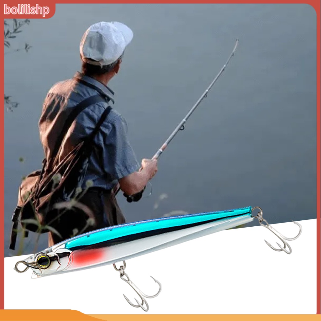 [Bolilishp] 50g/110mm Umpan Pancing Simulasi Lapisan Reflektif Kait Tajam Pancing Laut Panjang Casting Wastafel Pensil Buatan Umpan Peralatan Memancing