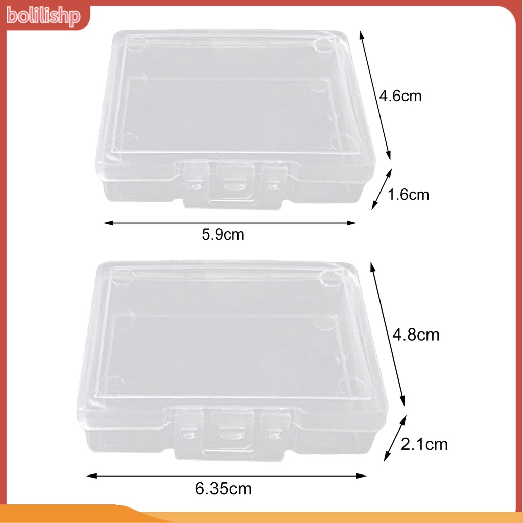 [Bolilishp] kotak Transparan Anti Gores Kuat Dan Kokoh Mudah Dibawa Penyimpanan Aksesoris Kosong Mini Bening Organizer Storage Box Untuk Outdoor