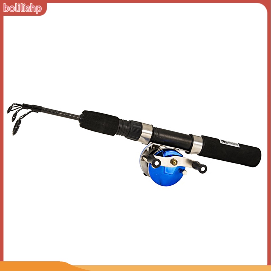 [Bolilishp] 50cm/67cm Winter Fishing Rod Telescopic Ultrashort Adjustable Guide Ring Ultralight Memancing Serat Karbon Dua/Tiga-Bagian Es Pancing Tiang Angling Gear