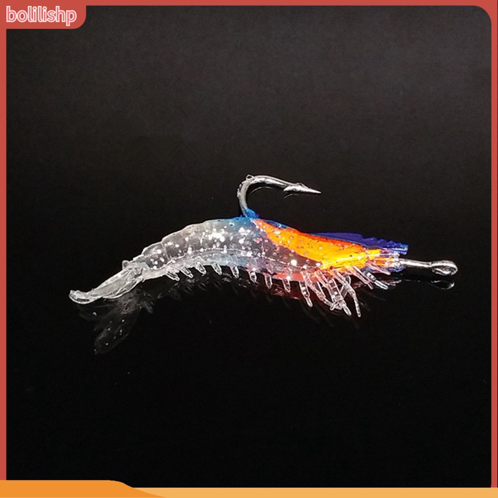 &lt;Bolilishp&gt; Vivid Fake Shrimp Bait Soft PVC Shrimp Bait With Hook Attract Fish Fishing Accessory