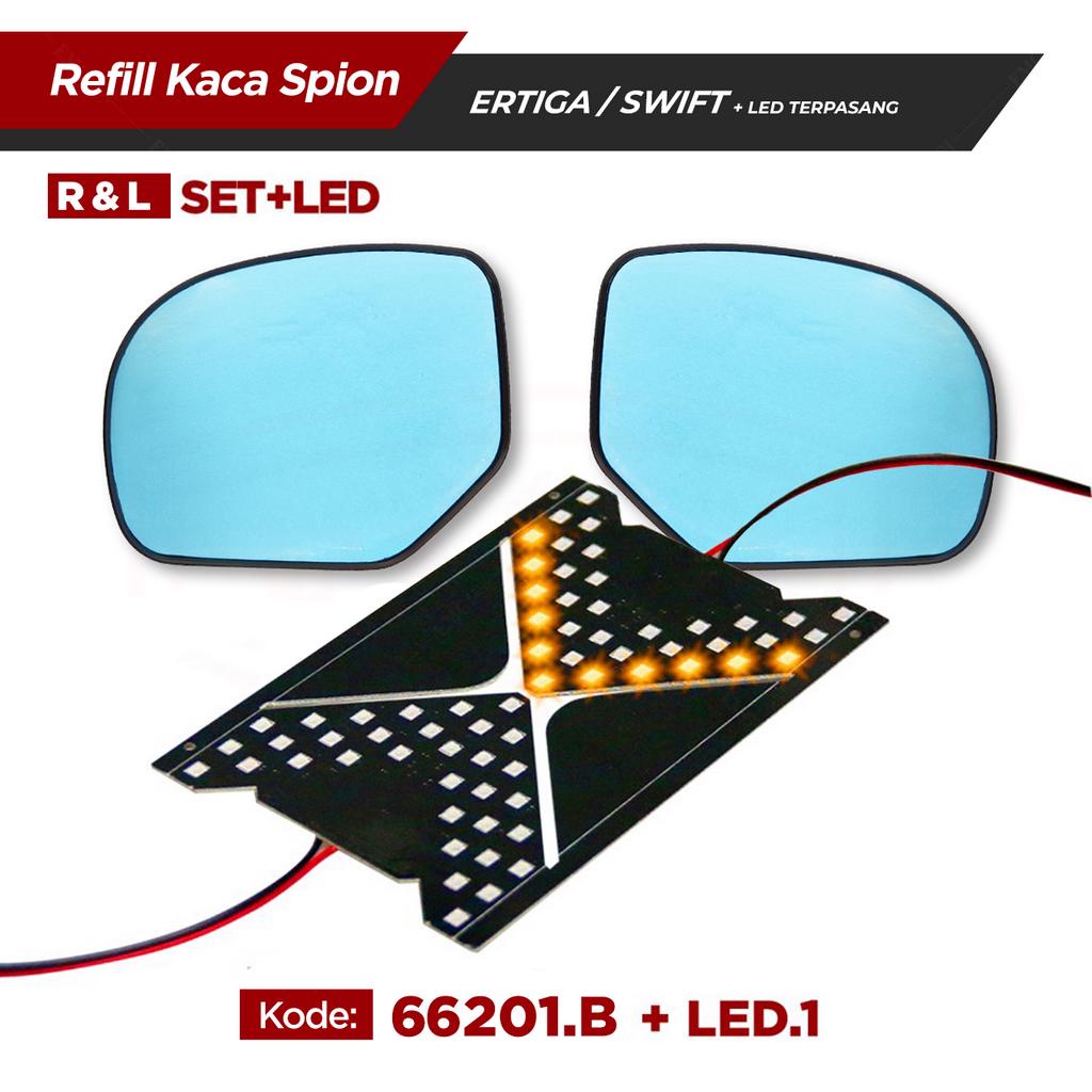 Kaca Spion Refill Biru SET- Spion Mobil Ertiga/Swift 2012 2013 2014 2015 2016 2017