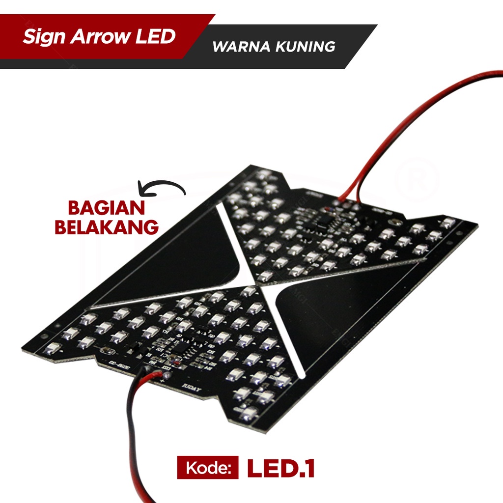 Arrow LED Sein Kaca Spion Mobil Tanda Panah SET - Kuning