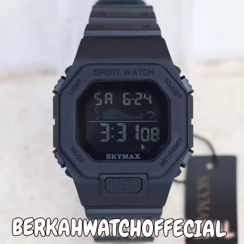 BISA COD ORIGINAL JAM TANGAN PRIA SKYMAX MODEL KOTAK WATER RESIST