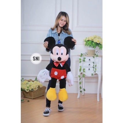 BONEKA MICKEY MINNIE MOUSE TIKUS JUMBO BESAR 1M SNI PREMIUM MURAH LUCU IMUT LEMBUT UKIR NAMA COD