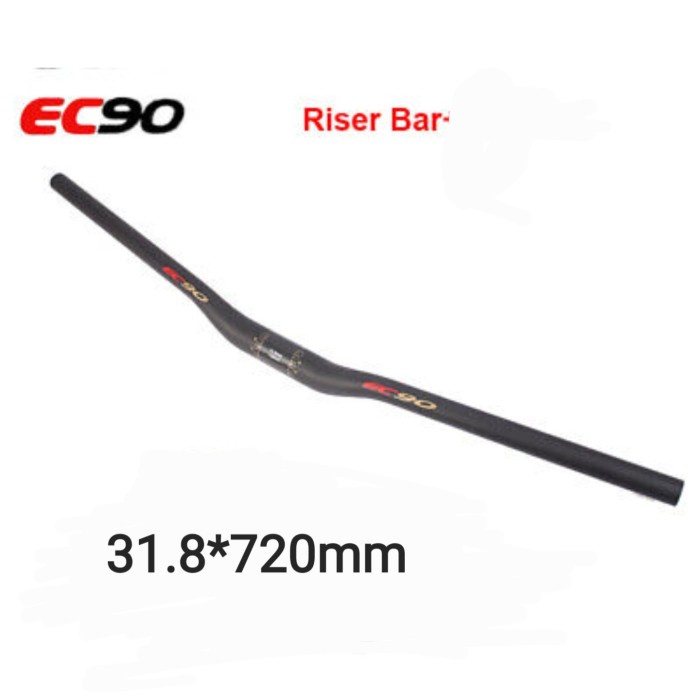 EC90 Handlebar Carbon 31.8mm Panjang 720mm Handlebar Sepeda MTB Stang