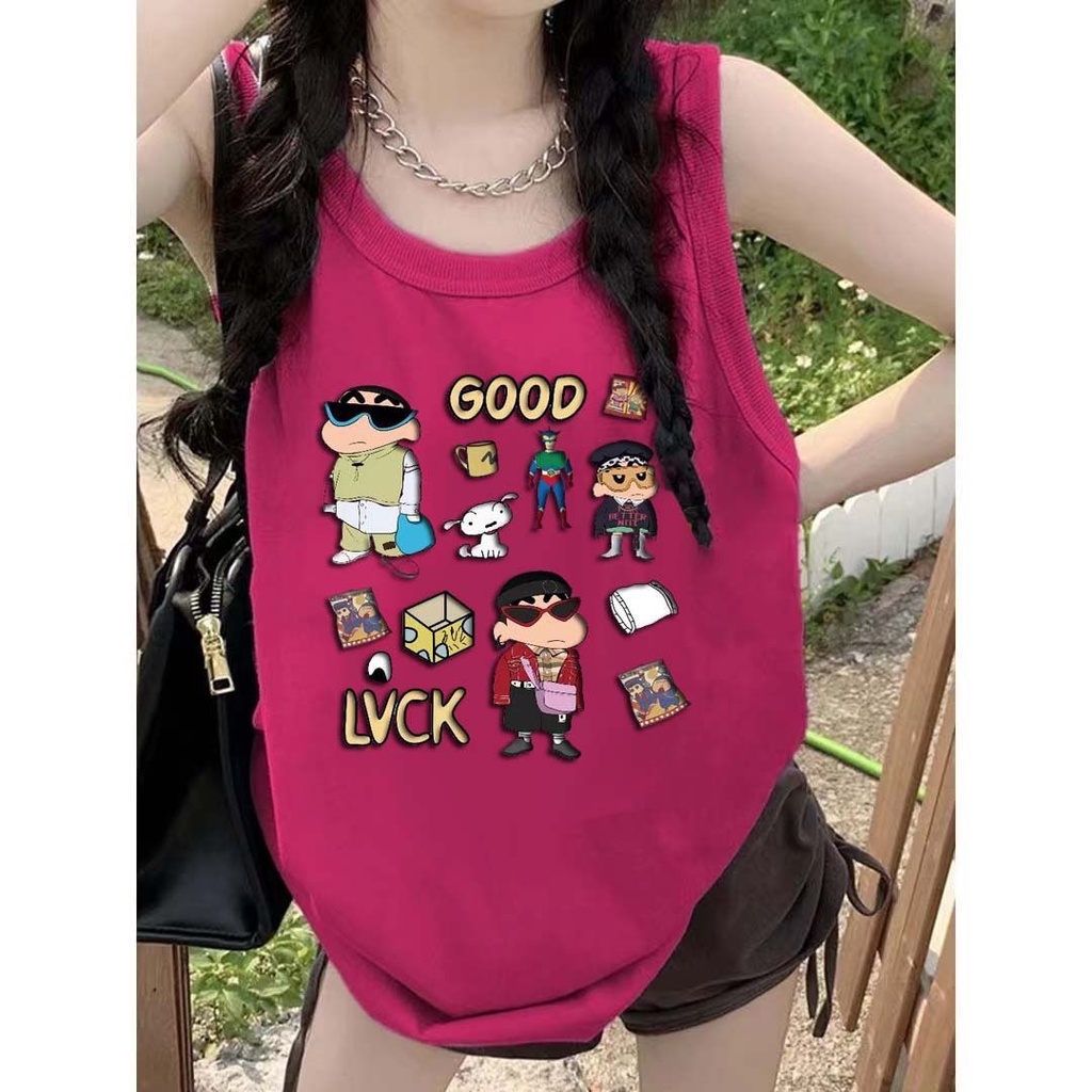 Red American hot girl atasan rompi tali bahu kecil rompi wanita musim panas Perancis manis dan pedas rasa desain ceruk tanpa lengan t-shirt untuk luar memakai