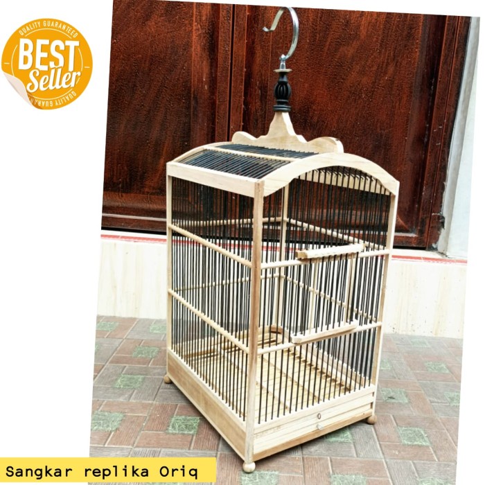 sangkar replika mentahan kayu jati no 4 kandang murah