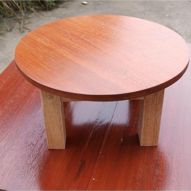 Sale Gercep Meja Bulat Lesehan Kayu Diameter 60 Cm / Meja Bulat Terataistore2