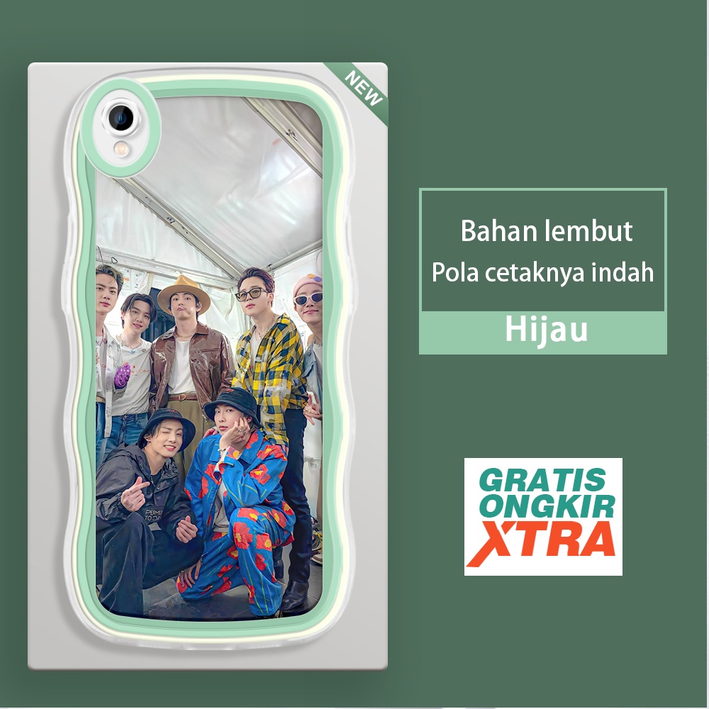 Mulia OPPO A37 A37F A53 2020 A52 A54 2021 A55 A57 2022 A59  Casing Ponsel  Pola kasual BTS  warna-wa