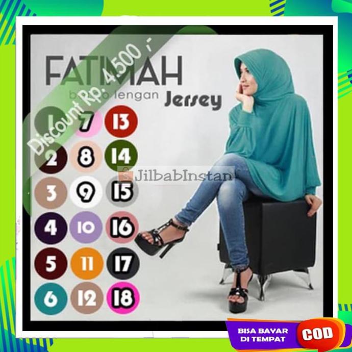 Viral Jilbab/Hijab/Kerudung Lengan Tangan Panjang Langsung Instan/Berlengan Fatimah Jersey Halus Teb