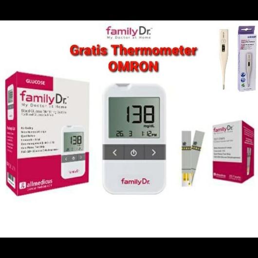 Alat Cek Gula Darah Family Dr Blood Glucose Gratis Thermometer OMRON ffs02
