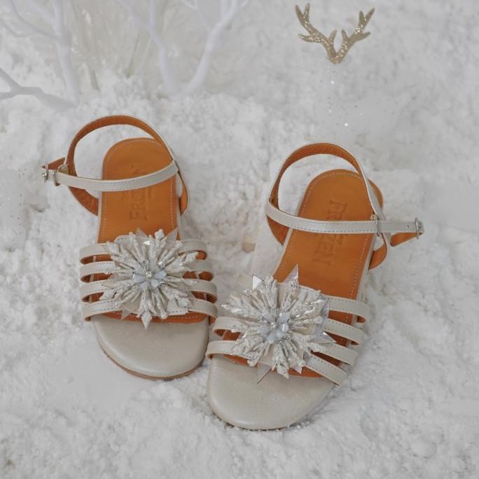 Vaia - Disney Frozen - Sepatu Sandal Anak Runa - Metallic Beige,28