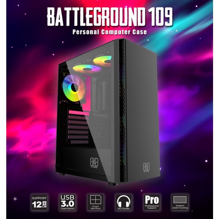 Casing Simbadda BattleGround 109 - ATX, mATX Tempered Glass