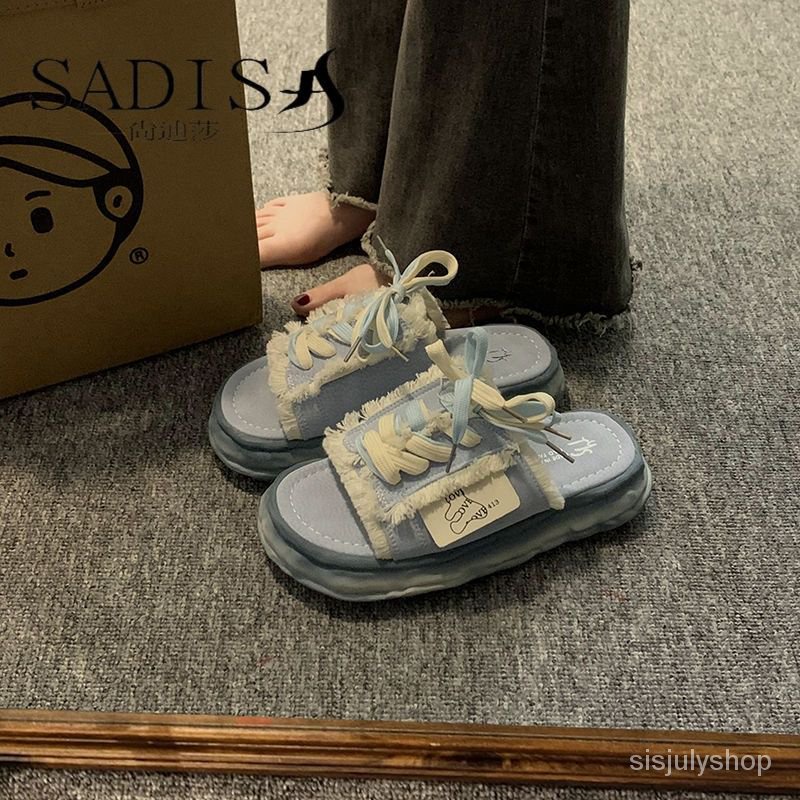 [✅BISA COD] #Sisjuly# Sandal wanita / sandal wanita baru dengan alas tebal / sandal wanita dengan al