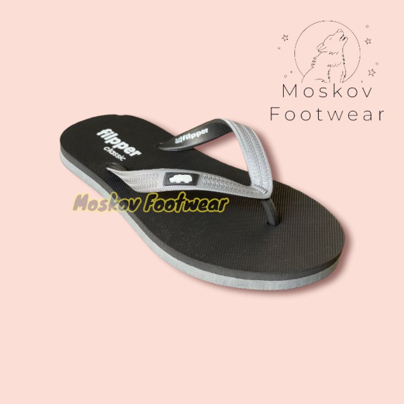 Sandal Jepit Pria Filpper Classic Santai Karet Rubber Sendal Japit Pria Anti Slip Casual Half Grey
