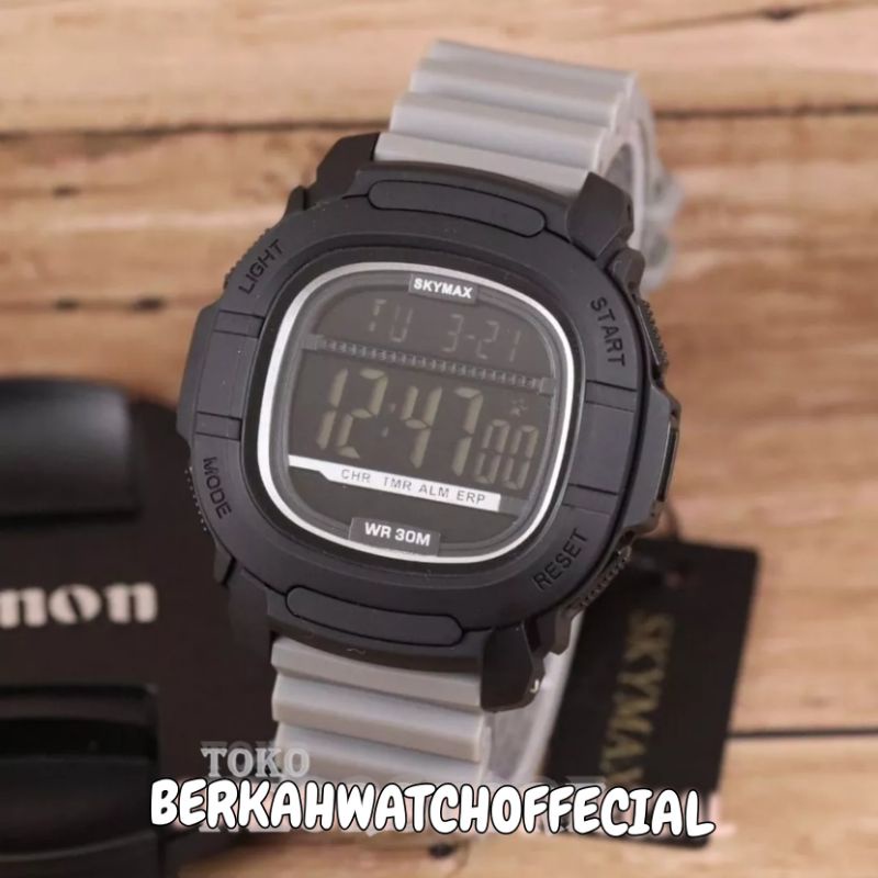 Jam tangan digital pria sport Original Skymax Waterproof Bisa Dibawa Renang