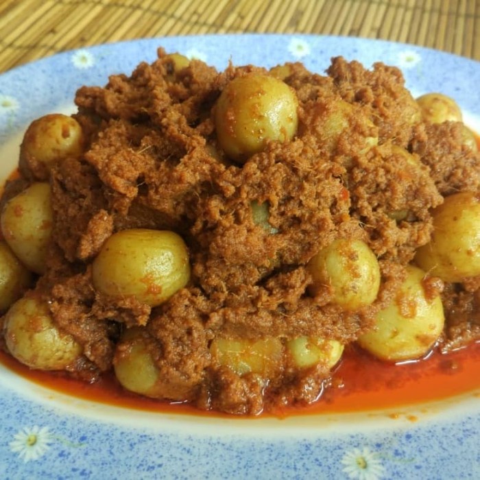

Rendang daging kentang mini
