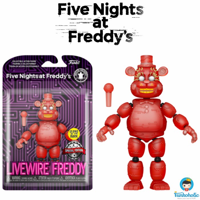 Funko Articulated Action Fures Fnaf - Livewire Freddy Glow Exclusive