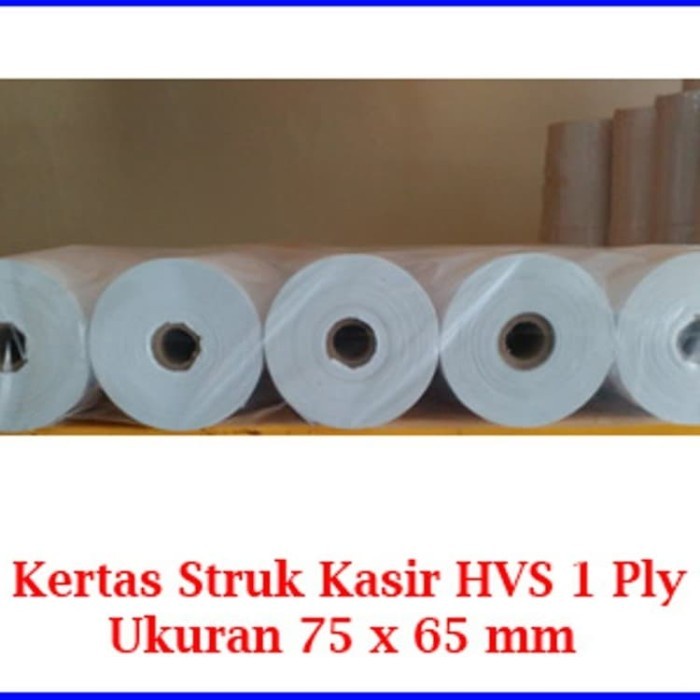 

KERTAS STRUK KASIR TELSTRUK / TELSTROOK HVS 1 PLY 75X65 / 75 x 65