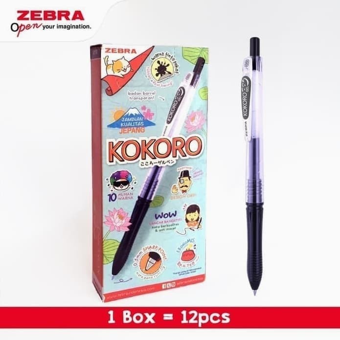 

Pen gel 0,5 mm Kokoro produk by Zebra.