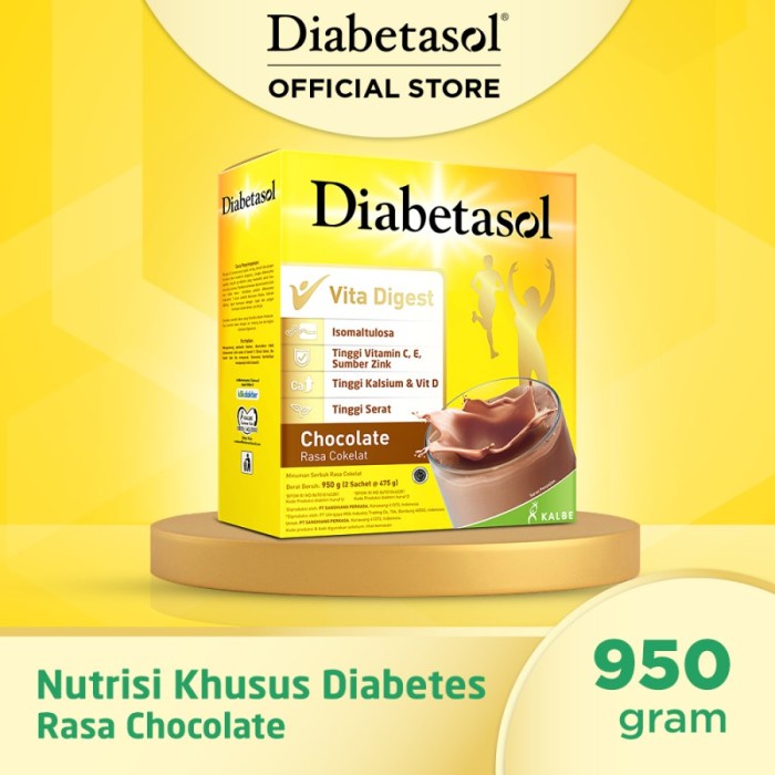 

Diabetasol Coklat 1000gr/Diabetasol 1kg ORIGINAL/Susu Untuk Diabetes